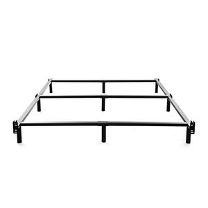 lot 20919 image: King Size Metal Bed Frame-7 Inch Heavy Duty Bedframe, 9-Leg Support for Box Spring & Mattress Foundation, 3000LBS, Black