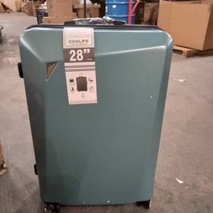 lot 20932 image: COOLIFE 28 INCH HARD SHELL ROLLING LOCKING SUITCASE