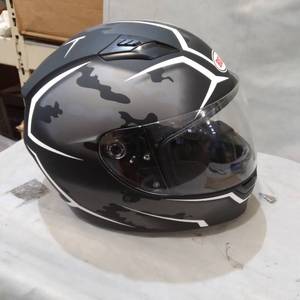 lot 20938 image: BELL MOTORCYCLE HELMET , COLOR QUALIFIER, STEALTH CAMO MATTE BLACKWHITE, SIZE LARGE