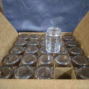 lot 24102 image: 25 MINIATURE JARS WITH LIDS