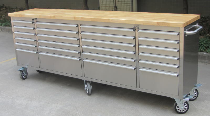 NEW 8 FT 24 DRAWER STAINLESS TOOL BENCH HTC9624W BRAND 