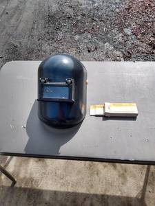 lot 24 image: welders helmet with extra lenses