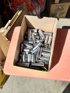 lot 53 image: box of 38 deep well sockets mixed sizes Craftsman s k and others