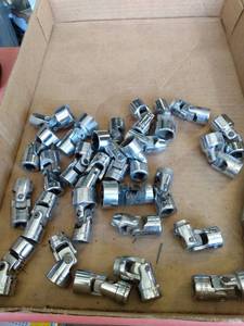 lot 91 image: box of mixed swivel sockets includes 38 and 12-in craftsman Williams and others