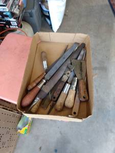 lot 108 image: flat of files and putty knives