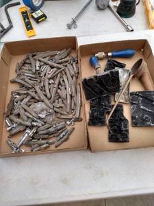 lot 225 image: approximately 15 lbs of lead and military molds
