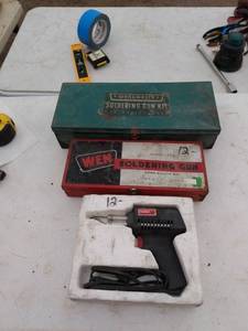 lot 233 image: wardmaster wen and Weller soldering gun kits