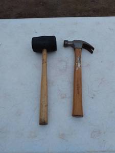 lot 278 image: claw hammer and rubber mallet