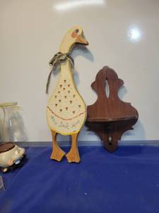 lot 1064 image: Home sweet home goose and shelf