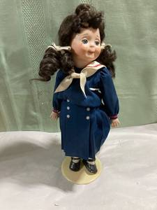 lot 7949 image: 15 inch porcelain doll sailor suit