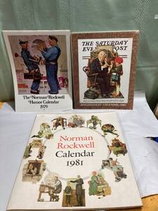 lot 7987 image: 1979, 80, 81, calendars Norman Rockwell