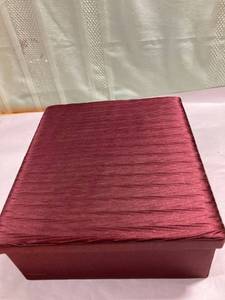 lot 7992 image: 10 x 9 12 decorated box burgundy