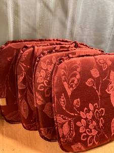 lot 9690 image: (4) Seat cushions with tiedowns