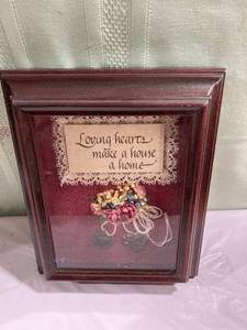 lot 9789 image: 9 x 10 12 Framed Picture. (loving hearts make a house a home)