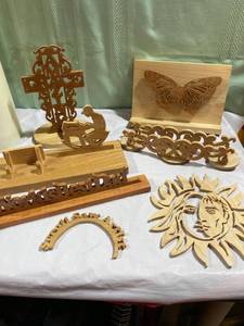 lot 9853 image: Scroll saw artist pieces