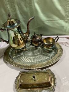 lot 9885 image: Rogers silver plated tea set