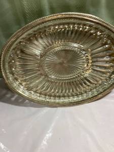 lot 9890 image: 14 x 10 oval silver plated serving dish