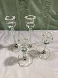 lot 9924 image: 6��candleholders & 4�� Candleholders