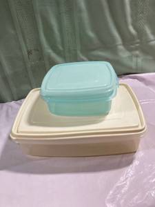 lot 9925 image: Tupperware container 12 x 8. Other 7 x 7