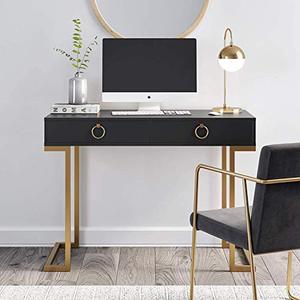 lot 3476 image: Nathan James Leighton 2-Drawer Glam Accents Desk