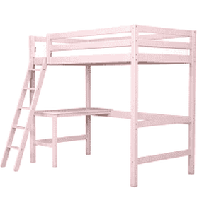 lot 3556 image: Hillsdale Caspian Wood Loft Bed (Twin Size)