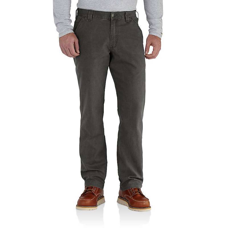 lot 6301 image: Carhartt Mens Peat CottonSpandex Rugged Flex Rigby Dungaree Pants (Size 33x34)