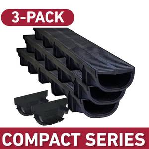 lot 9392 image: U.S. TRENCH DRAIN Compact Series Trench &amp Channel Drain Kit