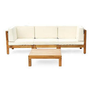 lot 9433 image: Oana Outdoor Modular Acacia Wood Sofa &amp Table Set
