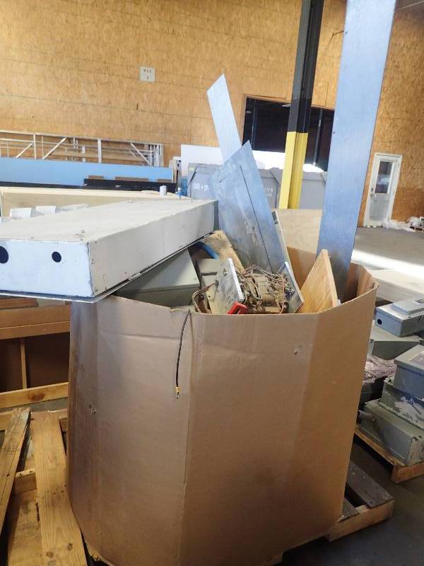 lot 684 image: Large Pallet of Breaker Boxes, Parts, and more