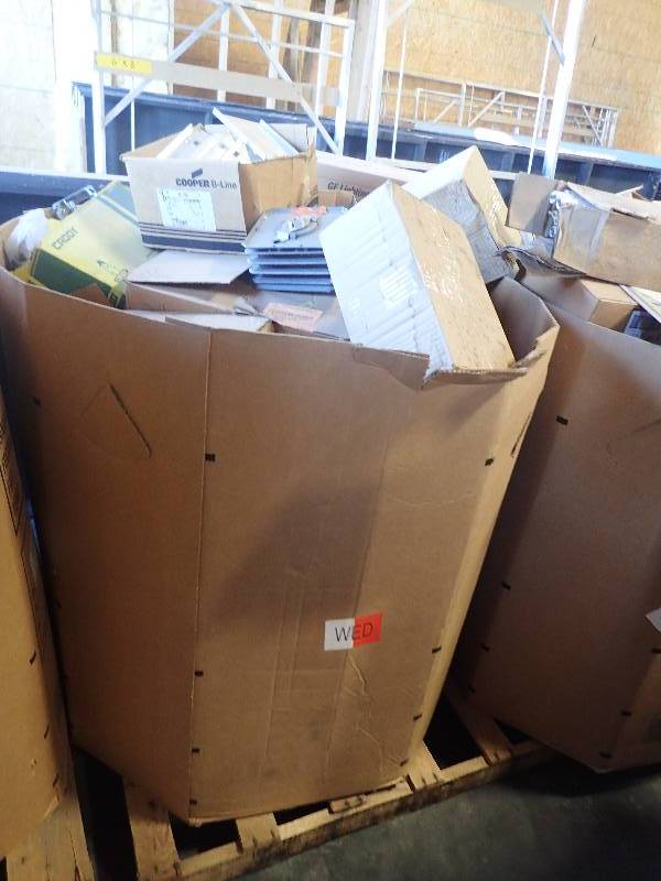 lot 687 image: Large Pallet of Aluminum Brackets, Conduit, and More