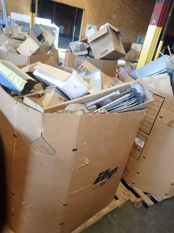 lot 690 image: Large Pallet of Switch Panels, Conduit, and more