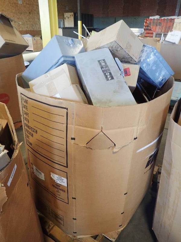 lot 691 image: Large Pallet of Switch Boxes, PVC Couplings, and more