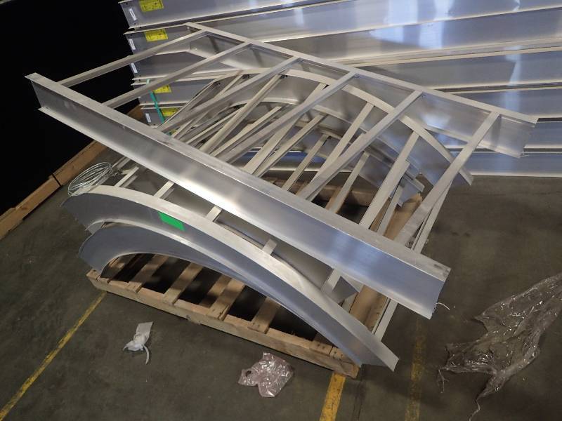 lot 712 image: Aluminum Corner Unit Cable Tracks