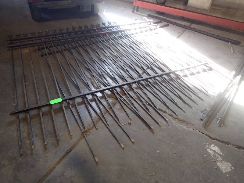 lot 737 image: Large Lot of Wrought Iron Fencing