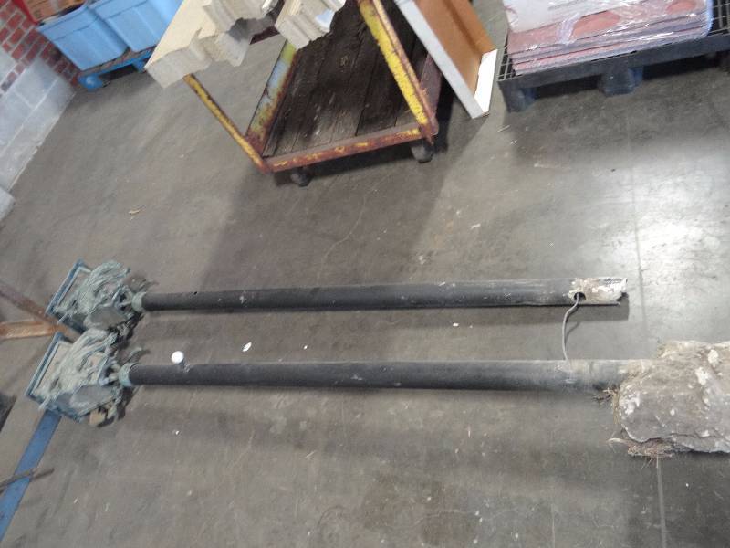 lot 234 image: (2) 98 Tall Decorative Outdoor Lighting