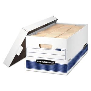 lot 11494 image: Bankers Box File Storage Boxes with Lids, White, 12-Pack (New Sealed As Is)