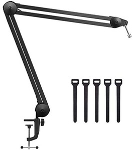 lot 13473 image: InnoGear Microphone Arm Stand, Heavy Duty Mic Arm Microphone Stand Suspension Scissor Boom Stands with Mic Clip and Cable Ties for Blue Yeti Snowball and Blue Yeti Nano(Large)