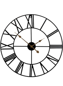 lot 13774 image: Sorbus Large Decorative Wall Clock 24 Inch, Oversized Centurian Roman Numeral Style Modern Home Decor Ideal for Living Room, Analog Metal Clock, 24 Round