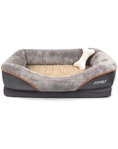lot 13791 image: JOYELF Memory Foam Dog Bed Small Orthopedic Dog Bed & Sofa with Removable Washable Cover and Squeaker Toy as Gift