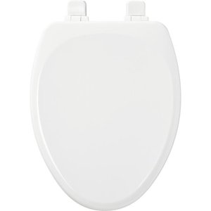 lot 13809 image: Mayfair Slow Close Elongated White Molded Wood Toilet Seat