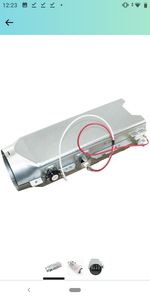 lot 13820 image: Compatible Dryer Heating Element Assembly for LG DLE2515S, DLE2516W, DLE2522W, DLE2524W, DLE2601R, DLE2601W Dryer Models