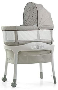 lot 14157 image: Graco Sense2Snooze Baby Crib with Scream Detection Technology and Responds to Babys Cries to Help Soothe Back to Sleep, Rome �� �� �� �� �� �� ��