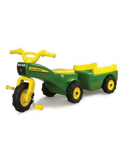 lot 14158 image: John Deere - Pedal Tractor And Wagon