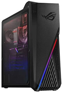 lot 14175 image: ROG Strix GA15DK Gaming Desktop PC, AMD Ryzen 7 5800X, GeForce RTX 3070, 16GB DDR4 RAM, 512GB SSD  1TB HDD, Wi-Fi 5, Windows 10 Home, GA15DK-AS776. ORIGINAL PRICE $1,799.89