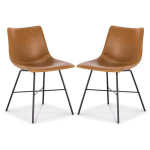 lot 14534 image: Tan Paxton Dining Chair (Set of 2) (Retail Price $239)