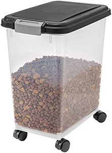 lot 14537 image: IRIS USA Airtight Food Container for Dog, Cat, Bird, and Other Pet Food Storage Bin, BPA Free