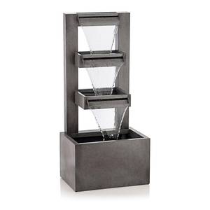 lot 14993 image: Alpine Corporation 4-Tier Modern Industrial Metal Waterfall Fountain