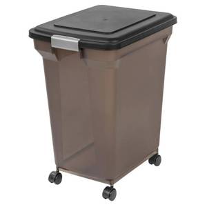 lot 15007 image: IRIS 67 Quart Airtight Pet Food Container, Black