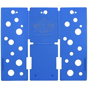lot 15011 image: BoxLegend Version 2 Shirt Folding Board t Shirt Folder Clothes Folding Board Easy and Fast to fold Clothes for Adults, Larger and Thicker, Blue