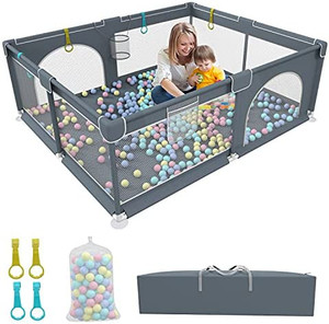 lot 16949 image: CIAOMEME Large Baby Playpen (79x63x26inch), Kids Playhouse, Play Pens for Babies and Toddlers, Play Yards with Balls, Kids Indoor & Outdoor Activity Center, Baby Fence with Breathable Mesh �� �� �� �� �� �� ��